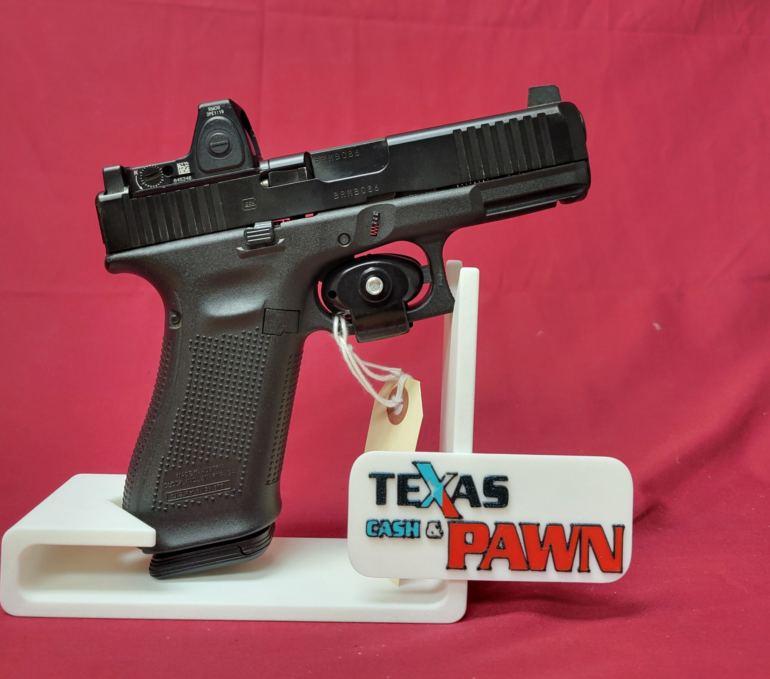 Glock 45 with a Trijicon RMO6 Red Dot
